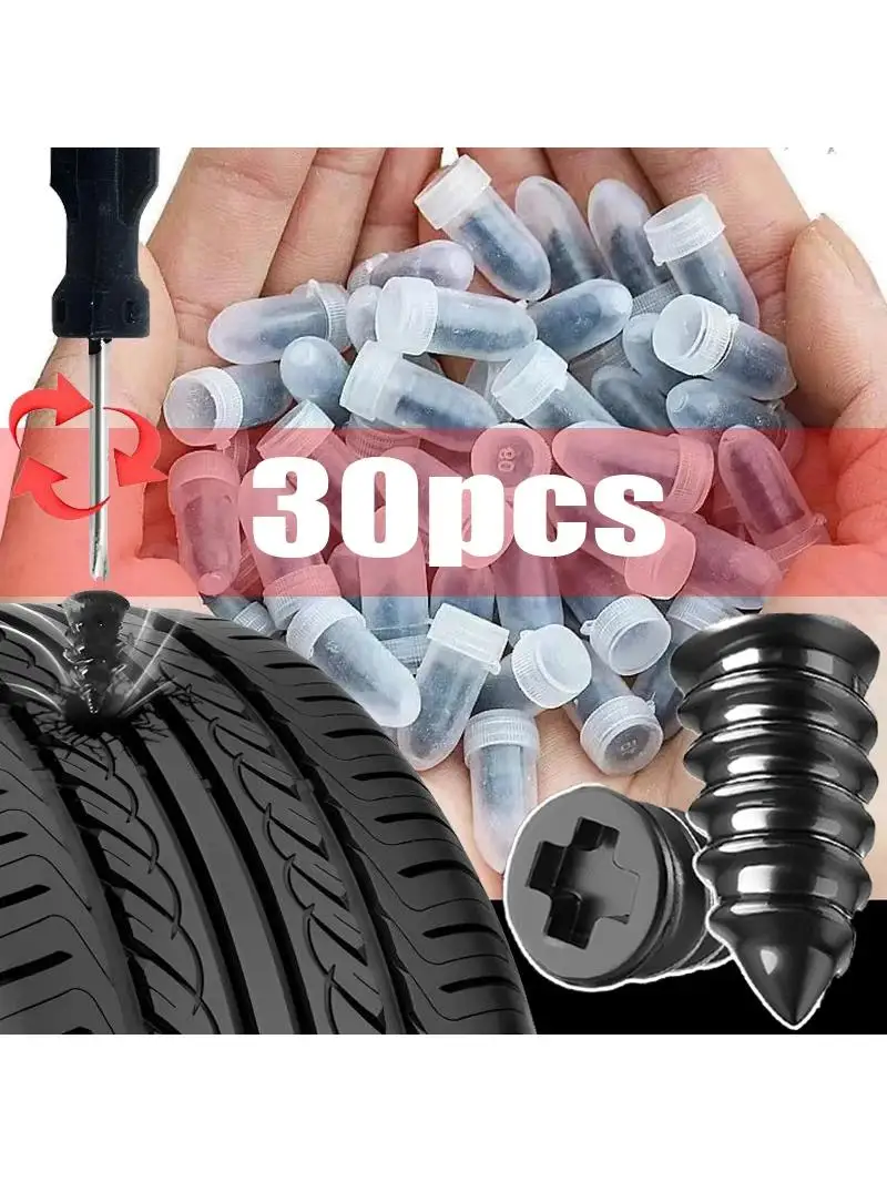 AliExpress NONE Tubeless Tire Puncture Repair Nails Rubber Metal Vacuum Tyre Fix Tools Kit Universal for Car Motorcycle Truck Bike