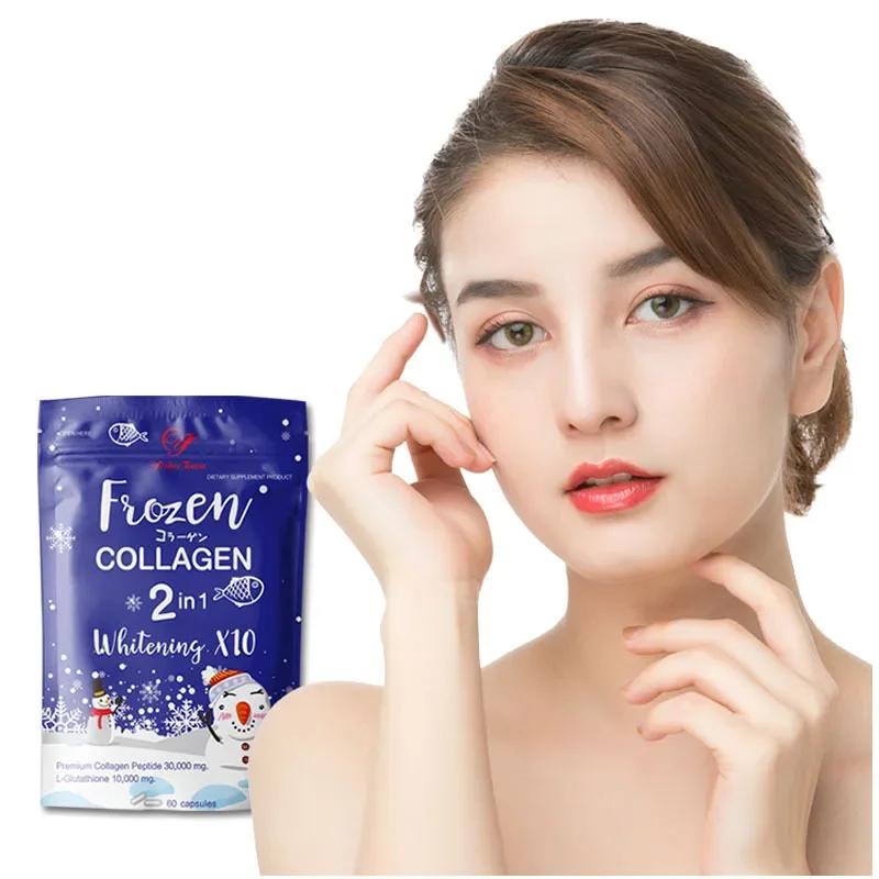 Frozen Collagen Peptide 2 in 1 Capsule Help Repair and Reduce Wrinkles Eliminates Acne Craters and Open Pores