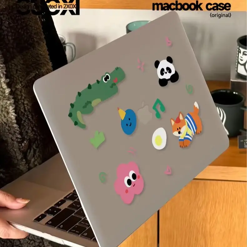 Cute Little Animals Crystal Laptop Case For Macbook Air 13.6 M4 NEO 15 M3 Hard Cover For Mac Book Pro 13 M1 M2 14 M4 M5 16 Cover