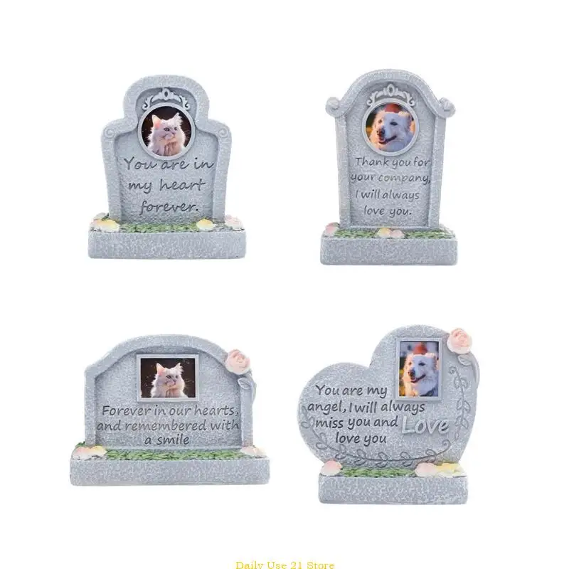 Pet Memorial Tombstone Dog Grave Marker Resin Headstones for Pet Memorial Parks