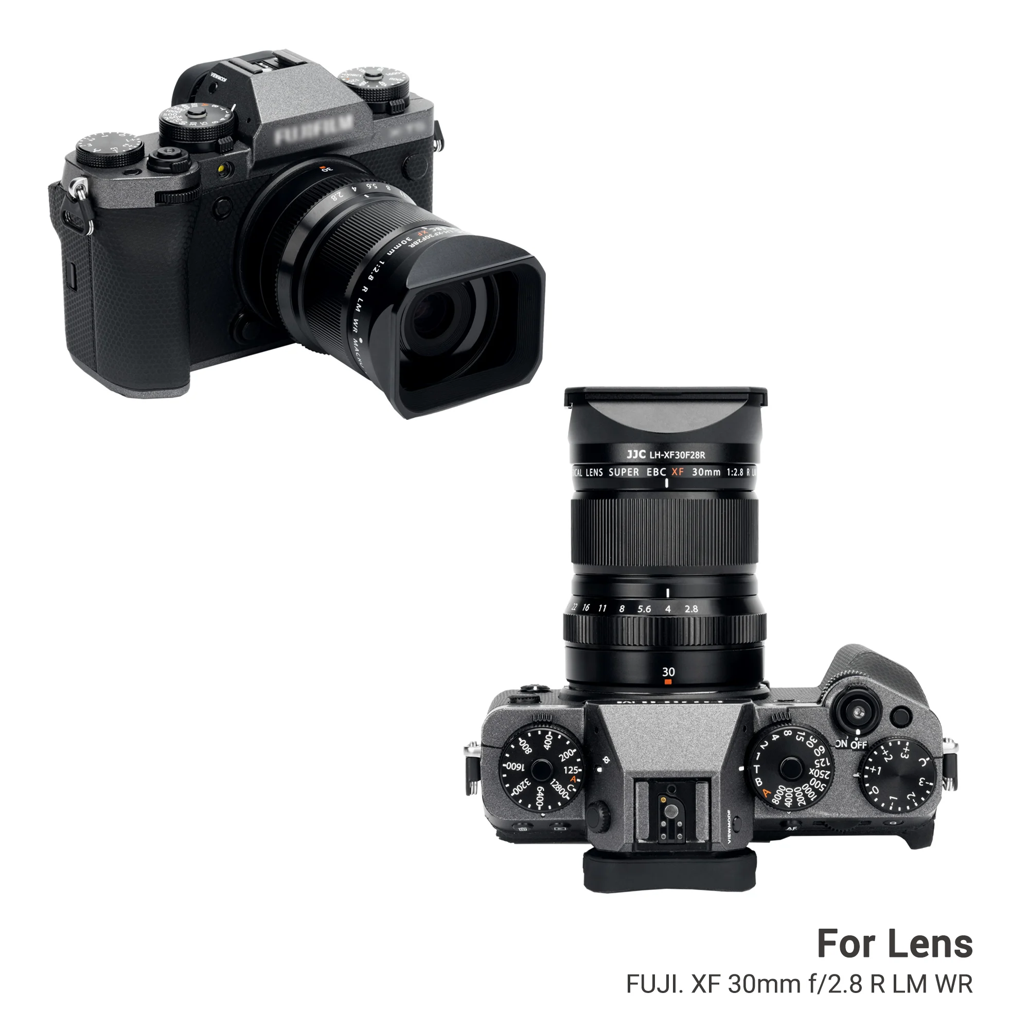 JJC شكل مربع عدسة معدنية هود ل Fujifilm XF 30 مللي متر F/2.8 R LM WR عدسة الماكرو ل XT5 XT4 XT3 XT30II XT30 XH2 XH2S XE4 XA7
