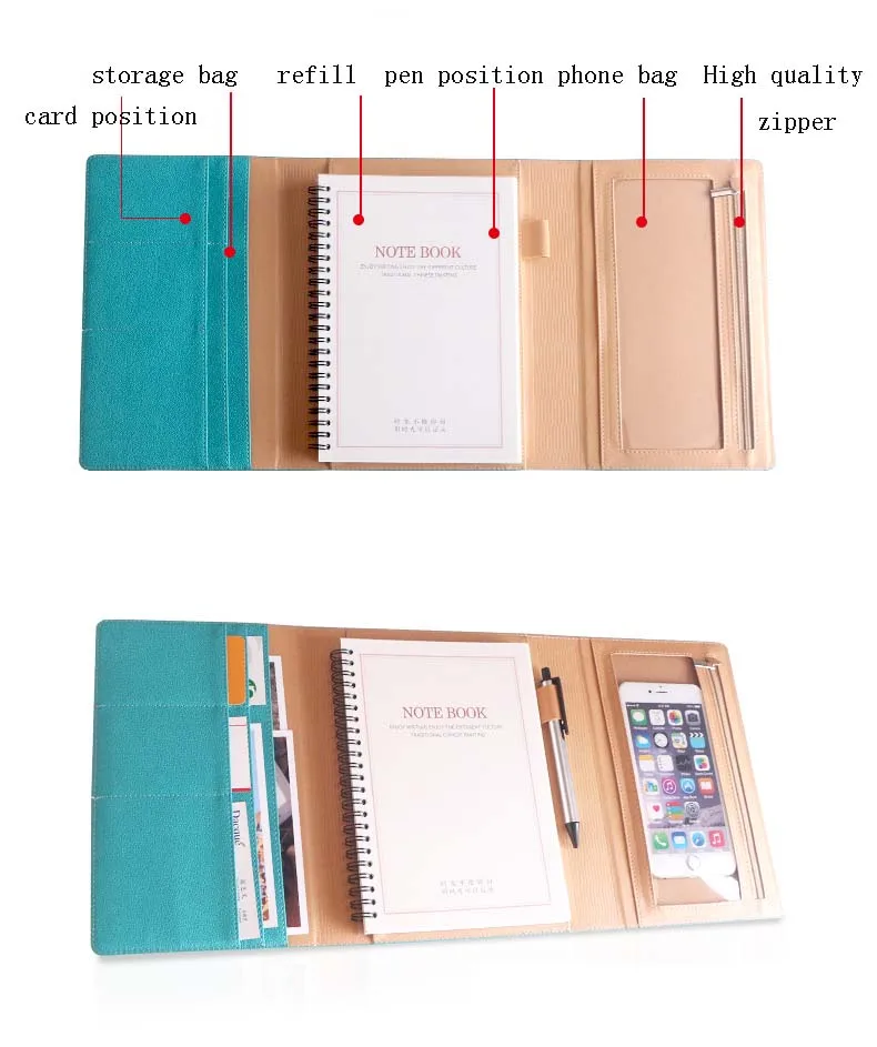 A5 Loose-leaf Creative Notebook Multi-function Coil Notepad Business Gift Box Set Hand Account Leather Case Notebook Case