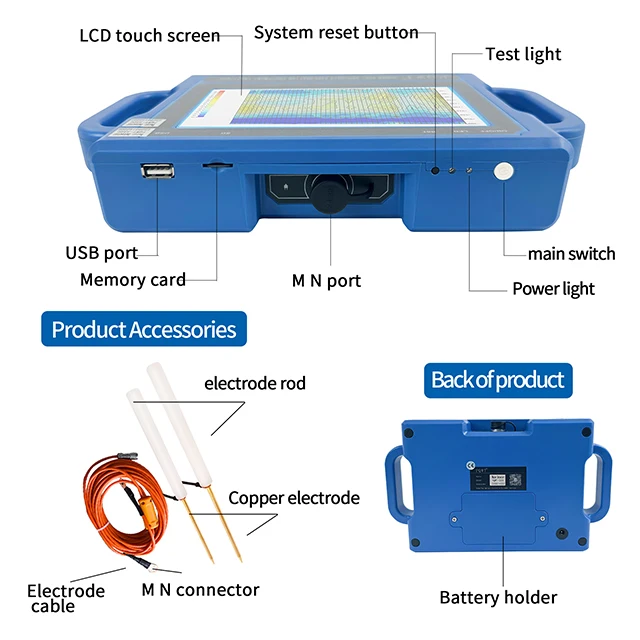 Recherche d'eau profonde PQWT S150, équipement de forage de puits d'eau, détecteur d'eau souterraine, 150m