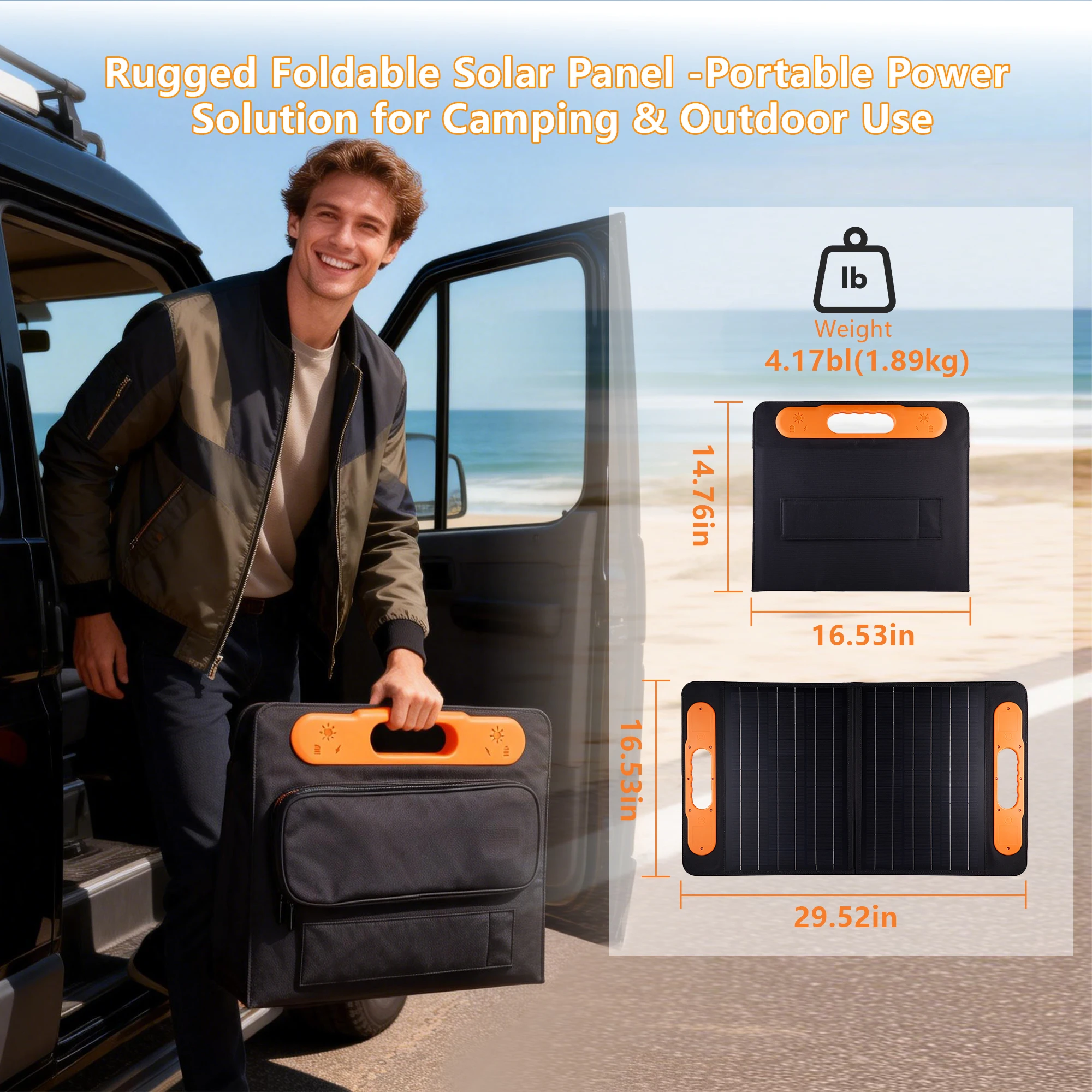 400W High Power Solar Panel with 5V/12V/16VOutput Foldable and Portable Solar Charger Outdoor for Power Station Phone Camping