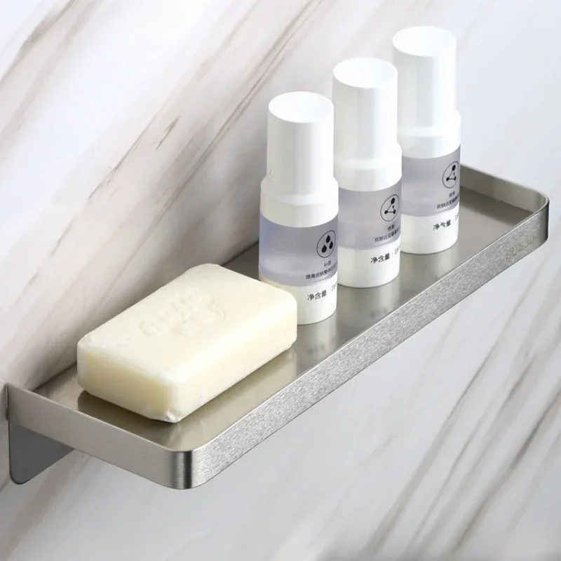 304 stainless steel storage rack is suitable for bathrooms and kitchens, and small item storage racks are easy to install