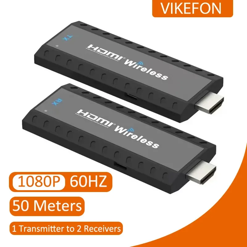 

Plug & Play 50M HDMI беспроводной видео-аудио передатчик приемник 1 TX-2 RXS 1080P при 60 Гц удлинитель от ПК к проектору и монитору