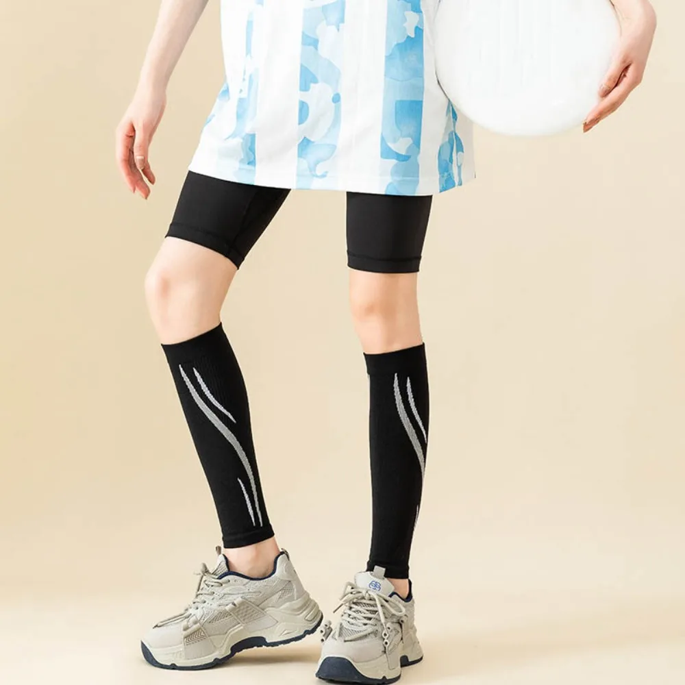 

1 pair Leg Cover Compression Leg Sleeves Professional Elasticity Calf Compression Sleeve Breathable Non-Slip Sports Sock Sleeves