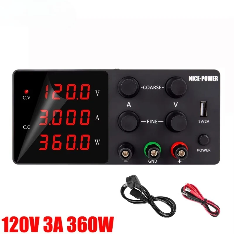 الطاقة SPS-W1203 360 واط 100V60V42V30V تيار مستمر تحويل التيار الكهربائي 120V3A الرقمية قابل للتعديل مختبر مقعد مصدر الطاقة 220 فولت