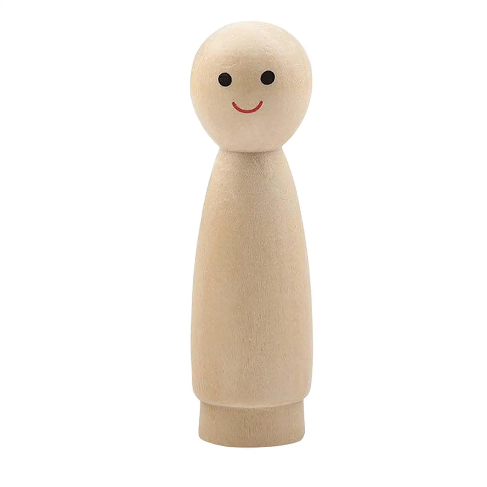 4x Unfinished Wooden Peg Doll, Art Blank Decorative Smooth Surface Wood Figures for Restaurant Living Room Desktop Party Cabinet