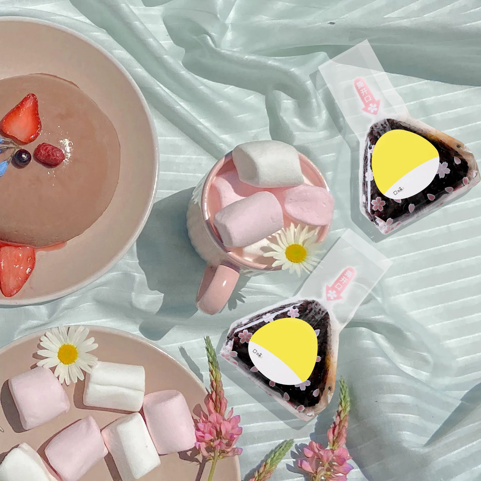 

20pcs Sushi Disposable Triangle Take Out For Picnic Packaging Bags For Restaurant Food Storage Portable Serving Bags