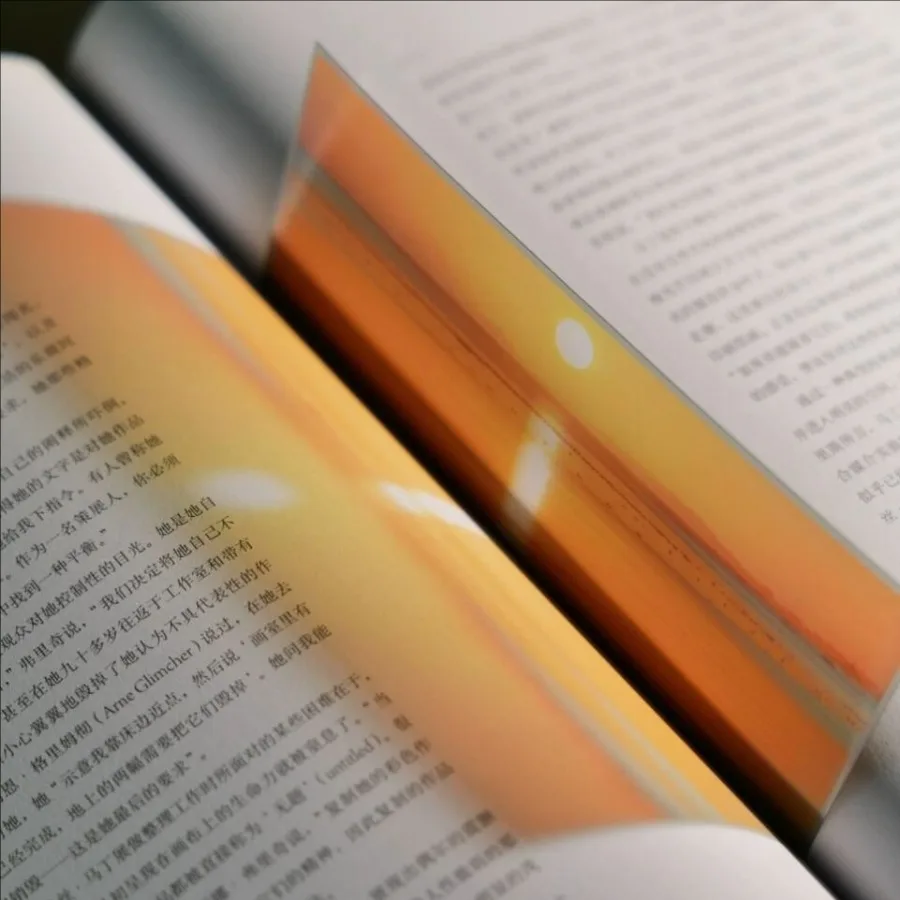 Unique Blue Sea Film Bookmark Featuring Stunning Sunrise Sunset Scenes, Translucent Bookmarker with Vibrant Colors