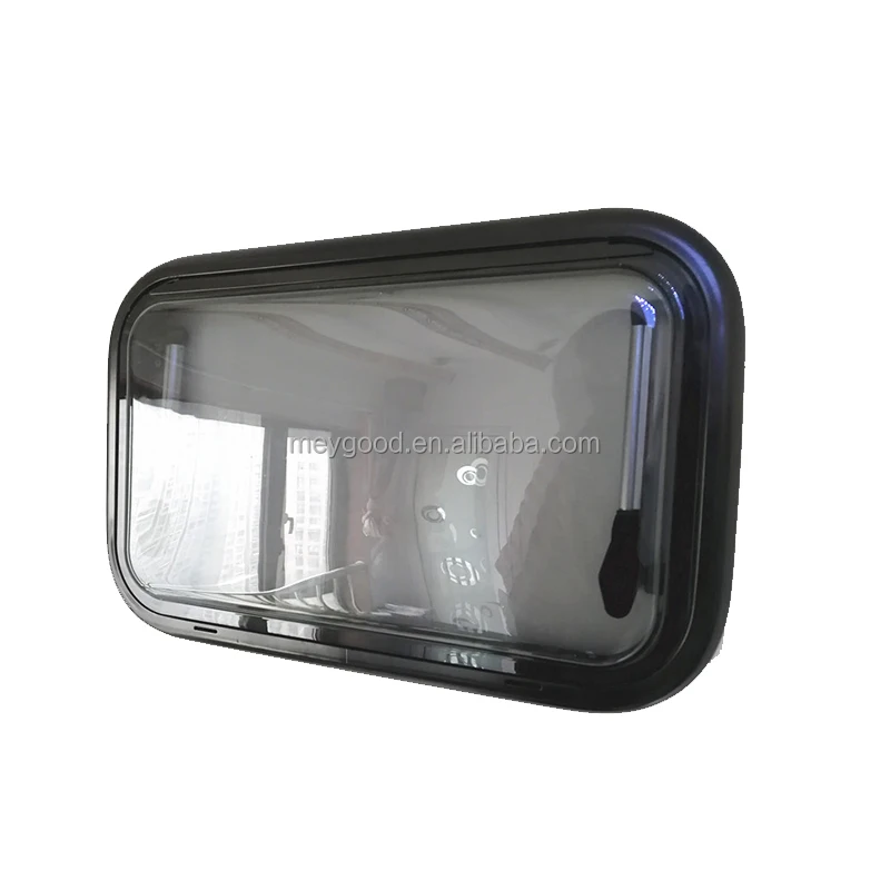 Good Price 500x500mm Round Corner Push-out Double-layer Acrylic Windows RV Caravan Aluminum Venting Windows With Flyscreen