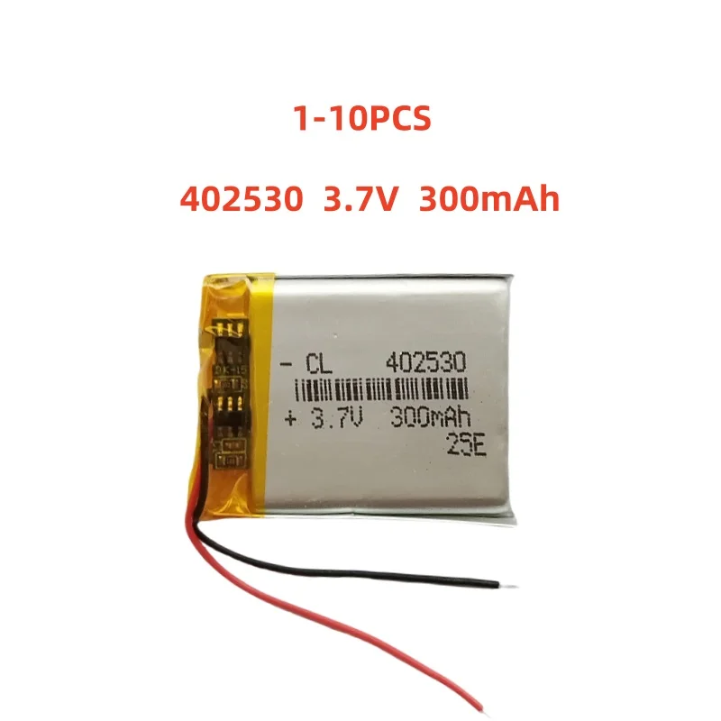 

402530 3.7V 300mAh Small Size Lipo Rechargeable Battery Lithium Polymer For MP3 Bluetooth MID headset headphone video pen