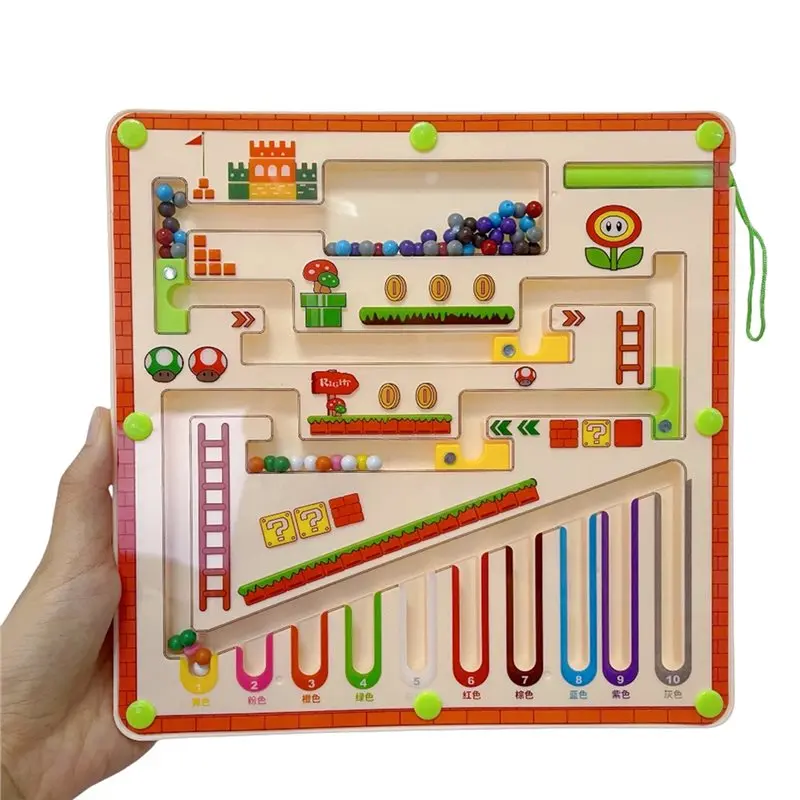 Color Matching Educational Magnetic Maze Color And Number For Child Gift Learning Concentration Training Game