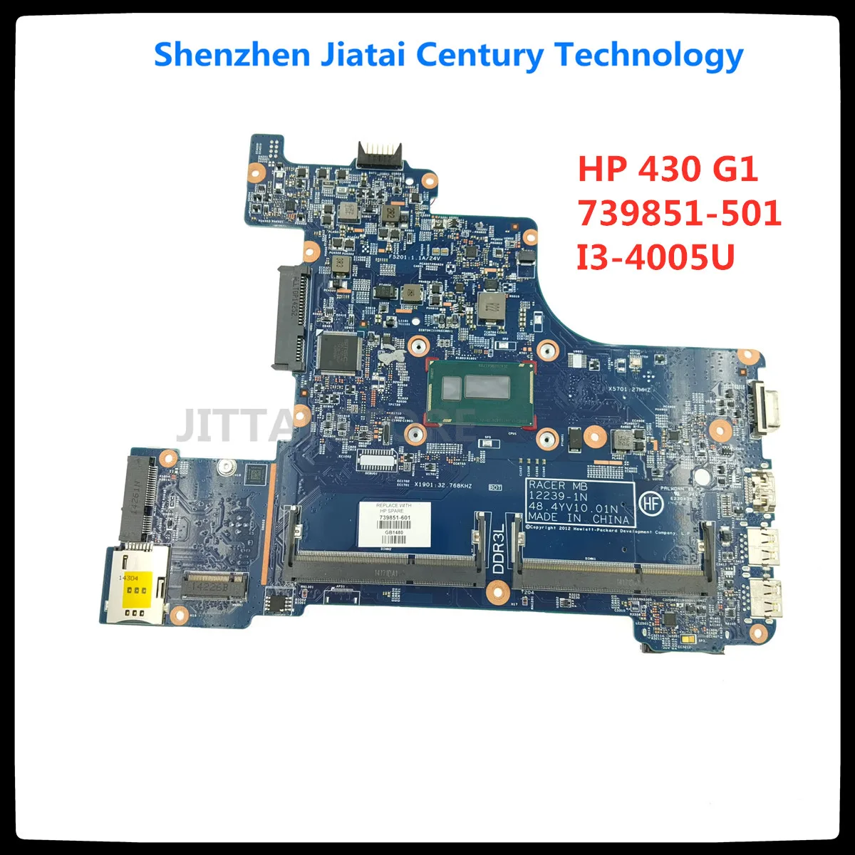 

For HP Probook 430 G1 Laptop motherboard 739851-601 12239-1N 48.4YV10.01N i3-4005u 739851-501 739851-001 100% tested