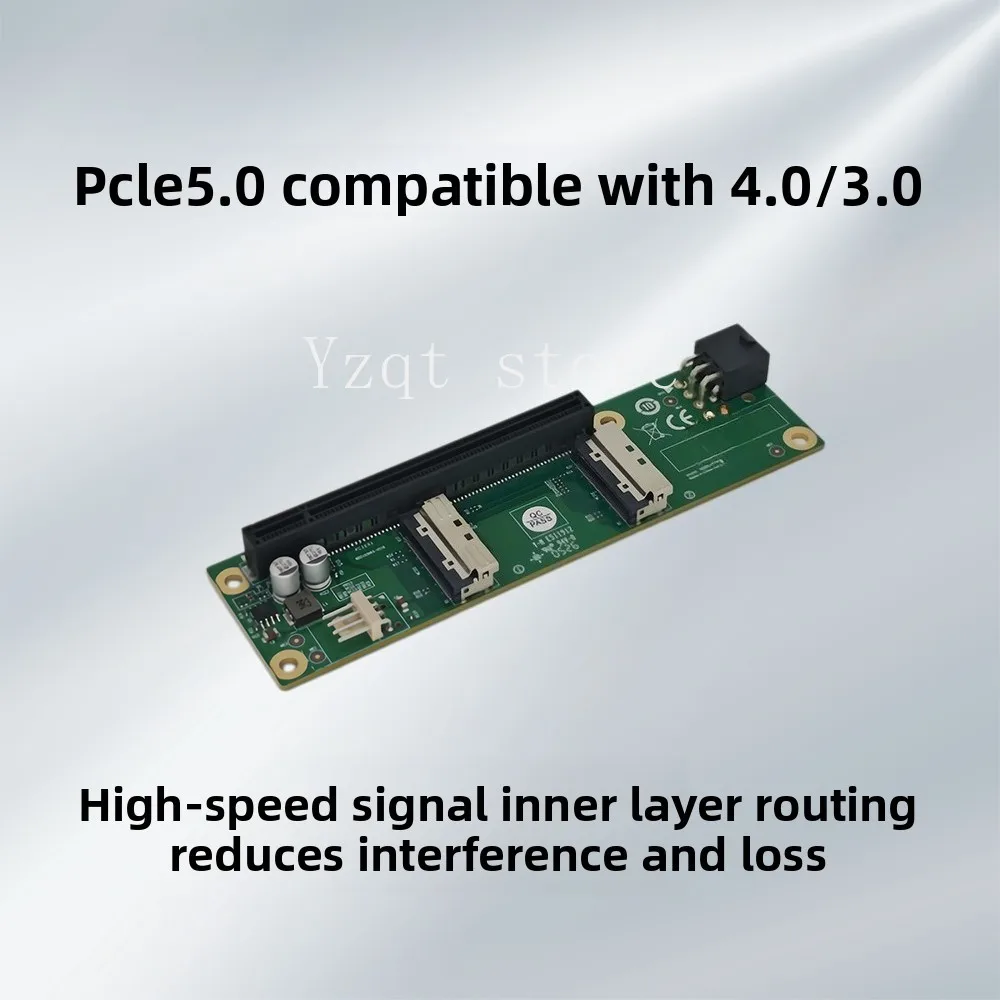 Independent external/expansion/adapter baseplate PCle 5.0 MCIO x16/x8