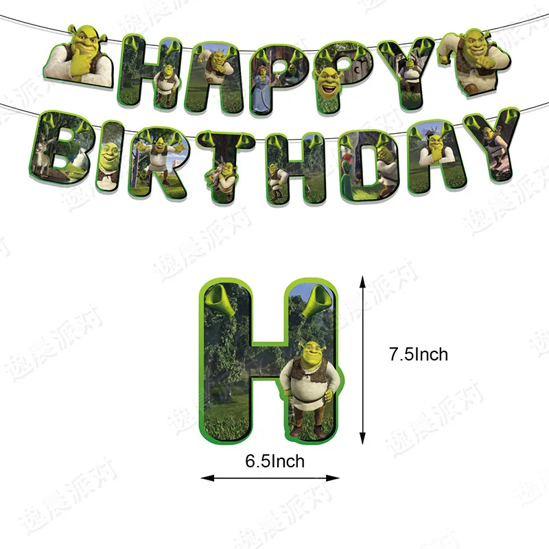 12Pcs Disney Shrek Birthday Party Latex Balloon Set Decoration Kids Baby Shower Air Globos DIY Decor Supplies