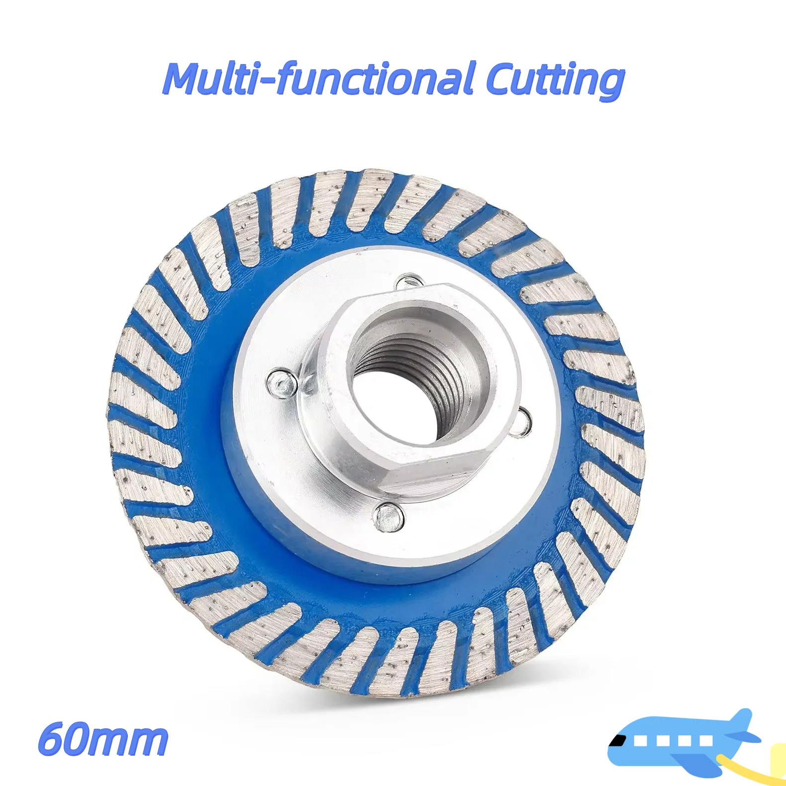 60mm Diamond Saw Blade,Mini Turbo Carving Disc With M14 5/8-11 Flange Engraving Cutting Carving Disc For Stone Granite Marble