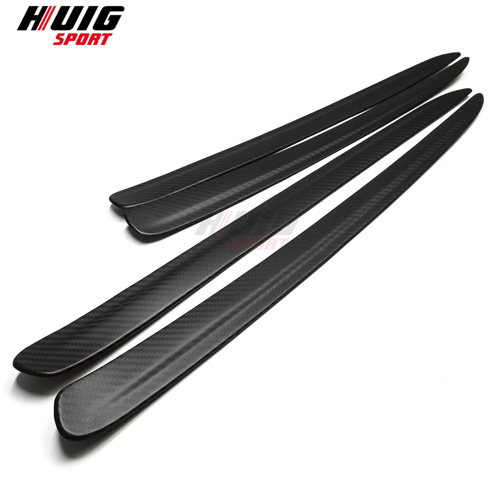 4PCS For Dodge Durango 2011 2012 2013 2014 2015-2023 Real Carbon Car Interior Door Side Sill Scuff Panel Cover Trim Accessories