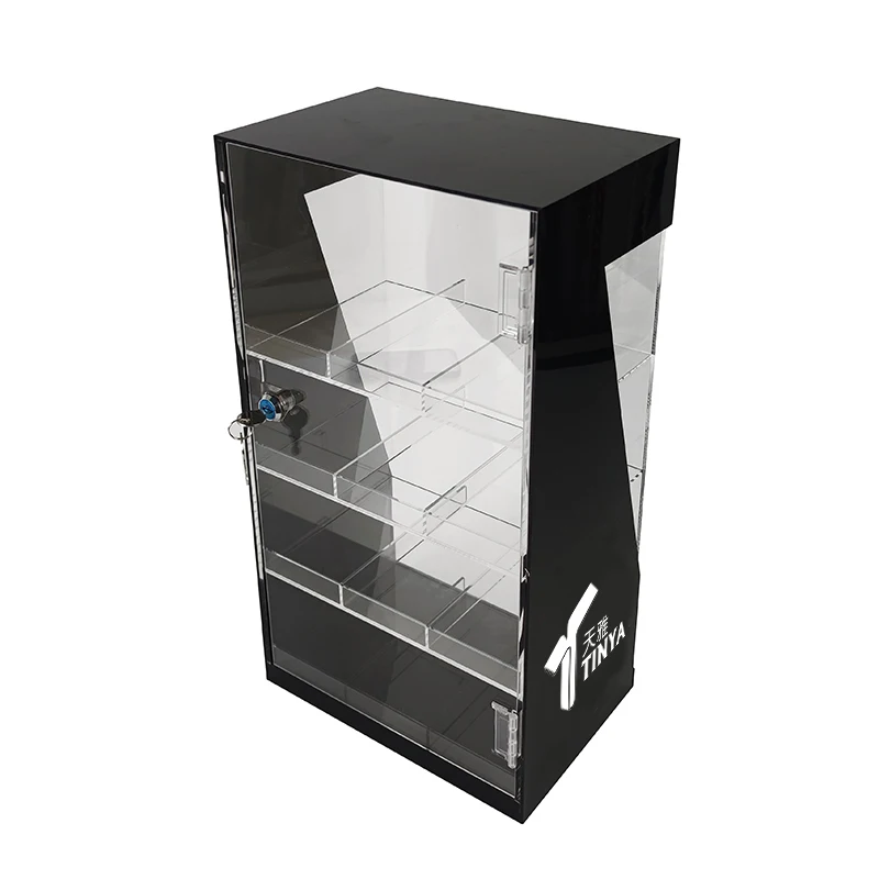 custom.Factory Custom Counter Led Products Display Stand Stainless Steel Plating and Acrylic Stand Body Massage G