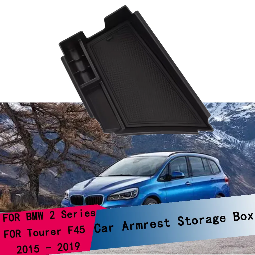 ABS Car Armrest Storage Box for BMW 2 Series Active Tourer F45 Gran Tourer F46 2015 - 2018 2019 Central Console Tray Accessories