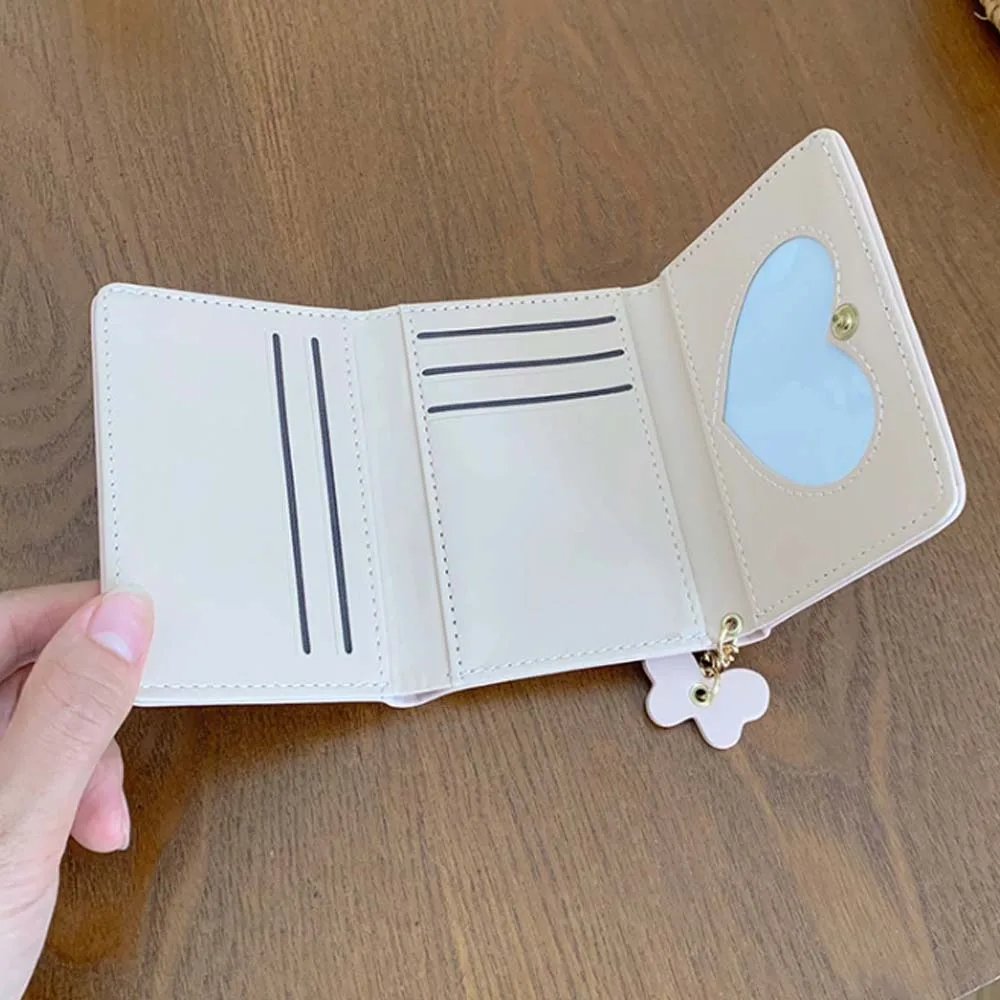 Button Pendant Butterfly Zero Wallet Waterproof Sewn Simplified PU Purse Large Capacity Korean Style Mini Coin Pouch Girls