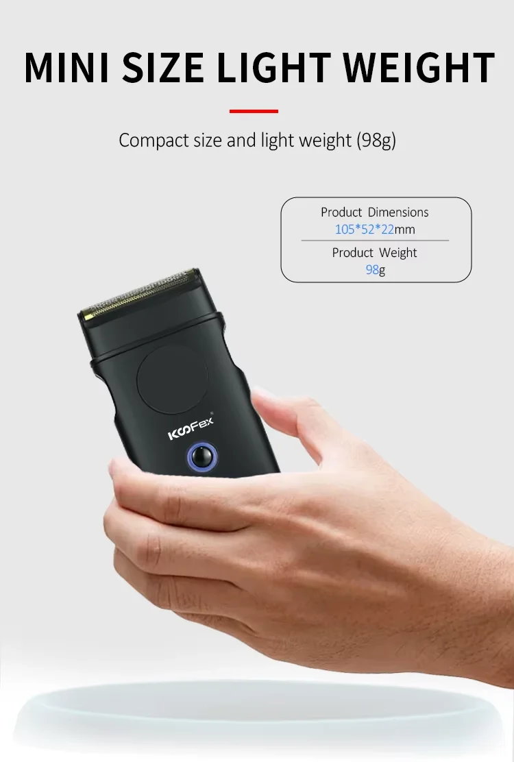 KF-6412 10000RPM Folienrasierer Professioneller Mini-Kantenrasierer Titan-Folienklinge Bart- und Haarschneider USB für Männer mit Extra-Folie – Detail 5