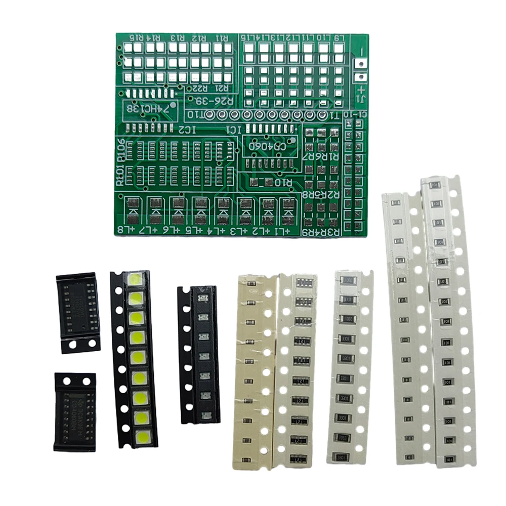 1/5PC 15-way lantern controller kit patch component welding exercise board parts DX-TP12 special double-sided PCB board 15 LEDs