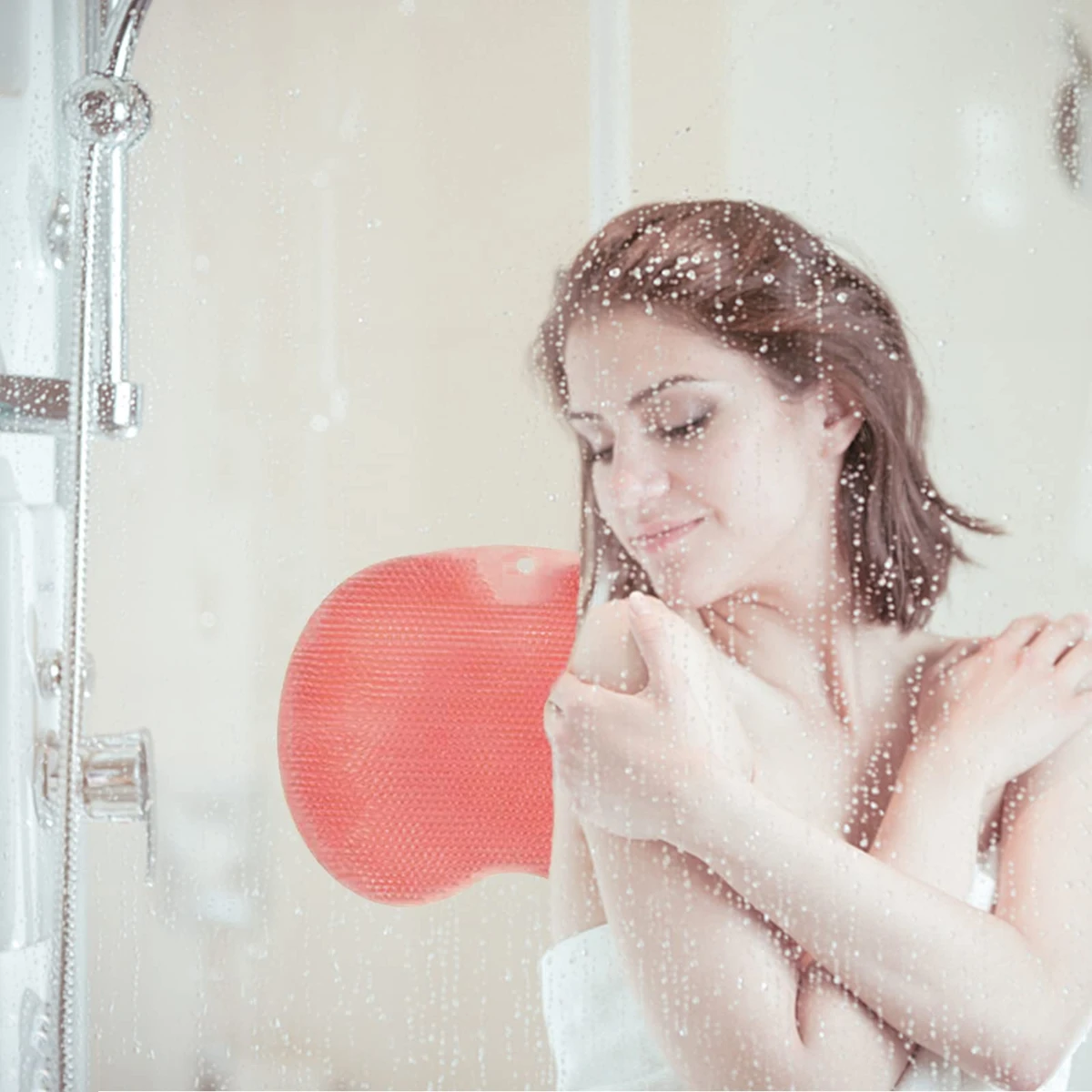 سيليكون وسادة تدليك القدم دش حصيرة عدم الانزلاق غسل وسادة للقدم عصا على جدار سطح الجسم تنظيف أداة التقشير فرك الظهر فرشاة #3