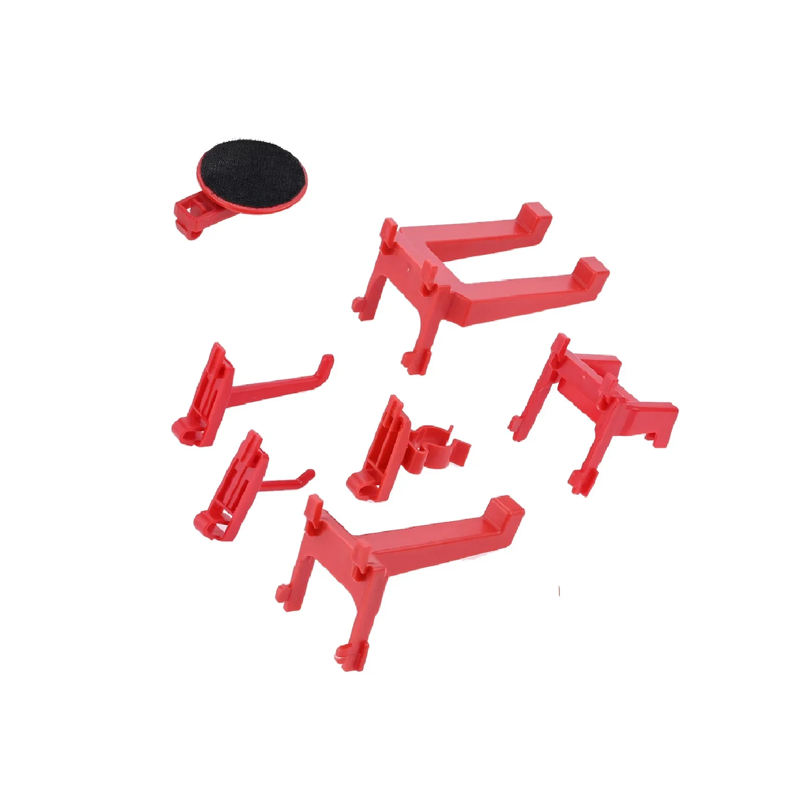 1pc Hole Plate Hook Red Plastic ABS Pegboard Hanger Tool Holder Wall Mounted Display Rack Hardware Storage Garage Organization