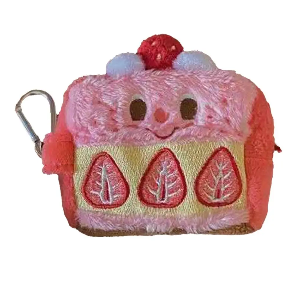 

Gift Card Holder Money Bag Keychain Pendant Cartoon Strawberry Cake Coin Purse Plush Animal Bear Pig Rabbit Cat