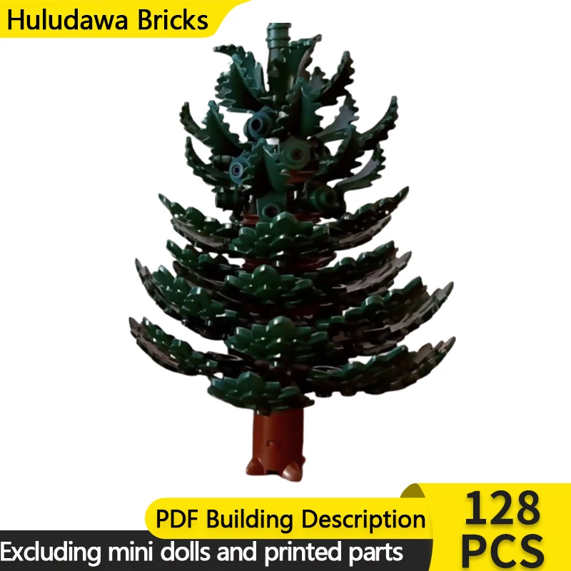 

Модель City Street View MOC, строительные кирпичи, Рождественская зимняя елочная дерево, модульная технология, детские праздничные подарки, сборный игрушечный костюм