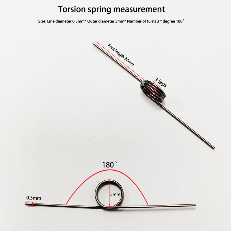 304 stainless steel spiral spring wire diameter 0.5mm V-shaped spiral spring coil Angle 60 90 120 180 degrees 5 pieces