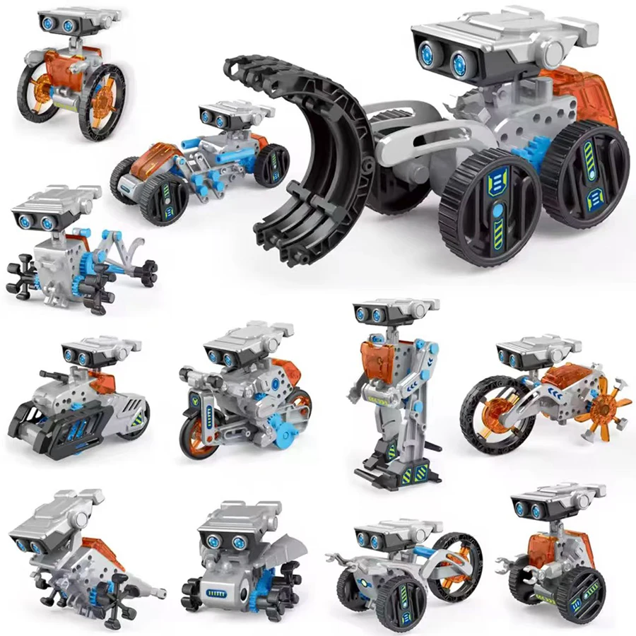 1PC-DIY Science Experiment Solar Robot Toy DIY Building Powered Learning Tool Education Robots Technological Gadgets Kit for Kid