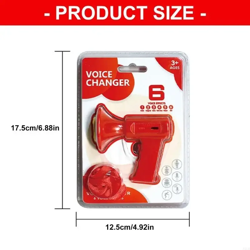 لعبة تعديل الصوت للأطفال مكبر الصوت المزحة مع 6 مؤثرات صوتية للنشاط الخارجي ومكبر الصوت لعبة مغير الصوت 15UB