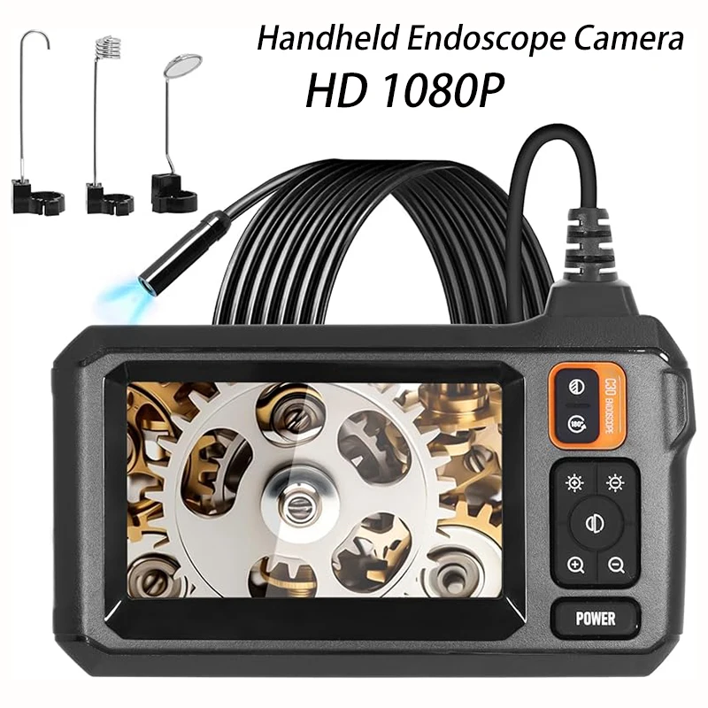 Industrial Endoscope Camera 8mm HD1920P 4.3 Inch IPS Screen Car Inspection Camera Single/Dual Lens IP67 Waterproof for Pipe Car