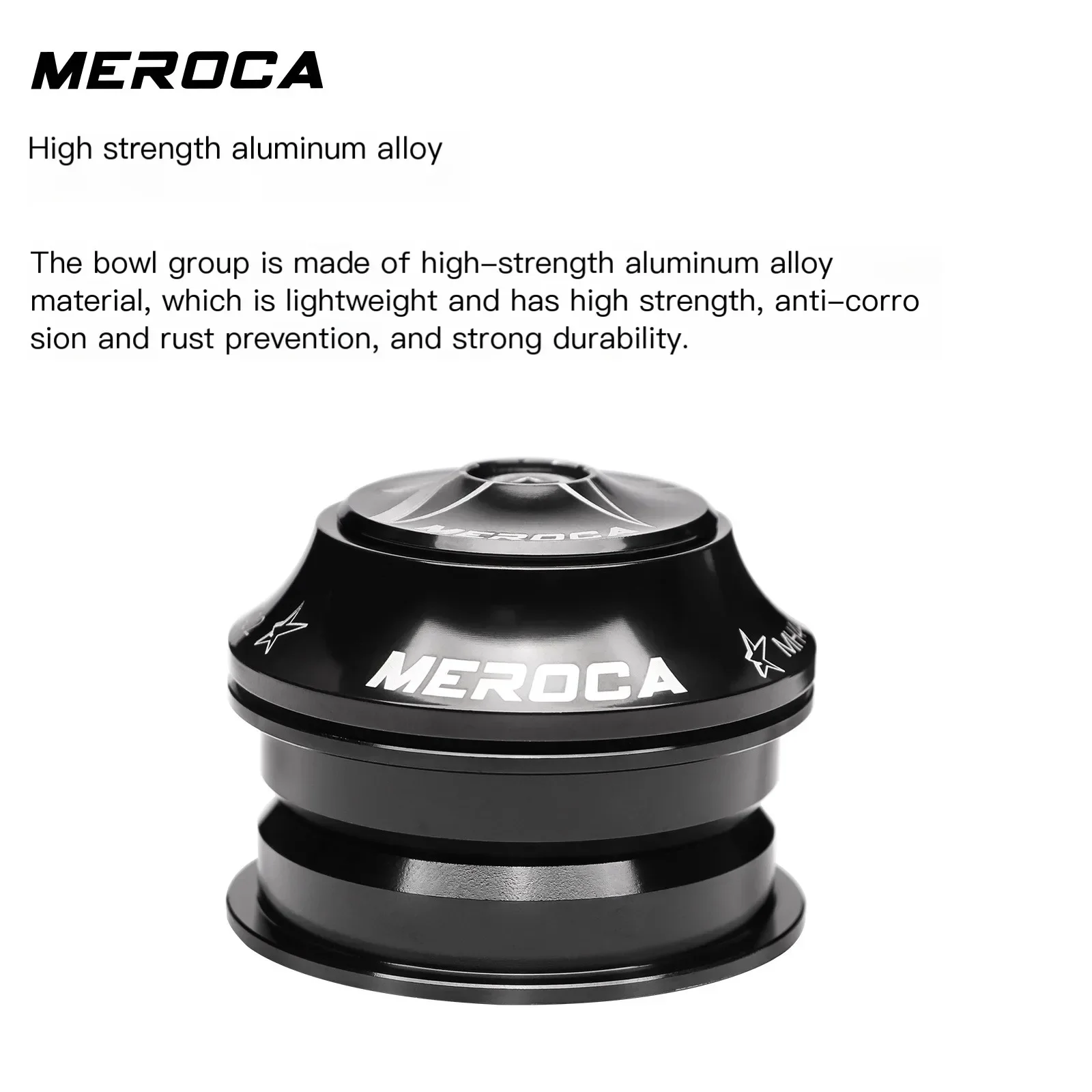 MEROCA Bicycle Headset 44-44mm Ultralight Seal Bearing 1 1/8 Integrated Steering Front Fork Built-in Straight Pipe Tube Bowls