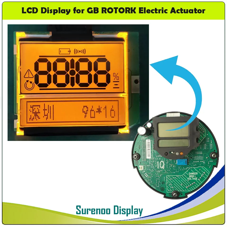 Surenoo Brand New H48140-01 111-3119-0592 LCD Module Screen Panel Display for GB ROTORK Electric Actuator Replacement Repair