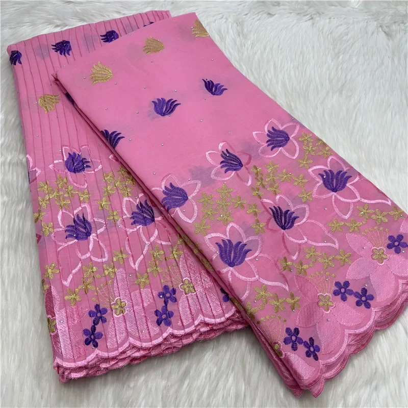 

10-ярдовая швейцарская вуаль, сухая кружевная ткань, лафая, вышивка, африканский 100% хлопок, популярный стиль в Дубае, материал для вечеринки 27L592901