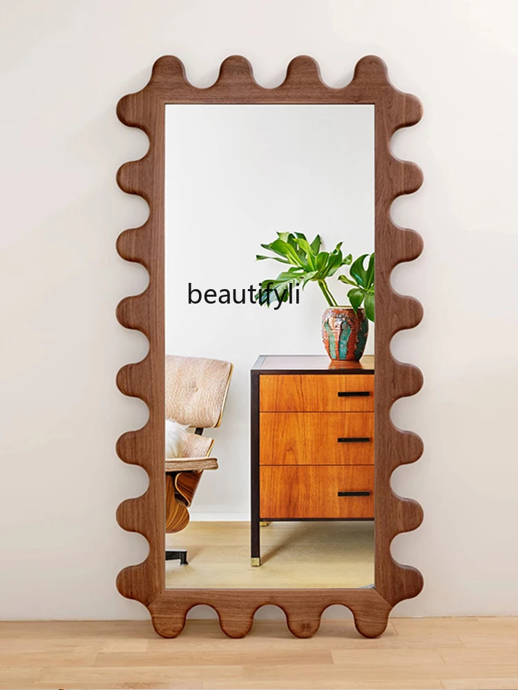 Neoclassical Floor Mirror Art Home Dressing Household Coat and Cap Full-Length Wall-Mounted Personality Full-Length Mirror