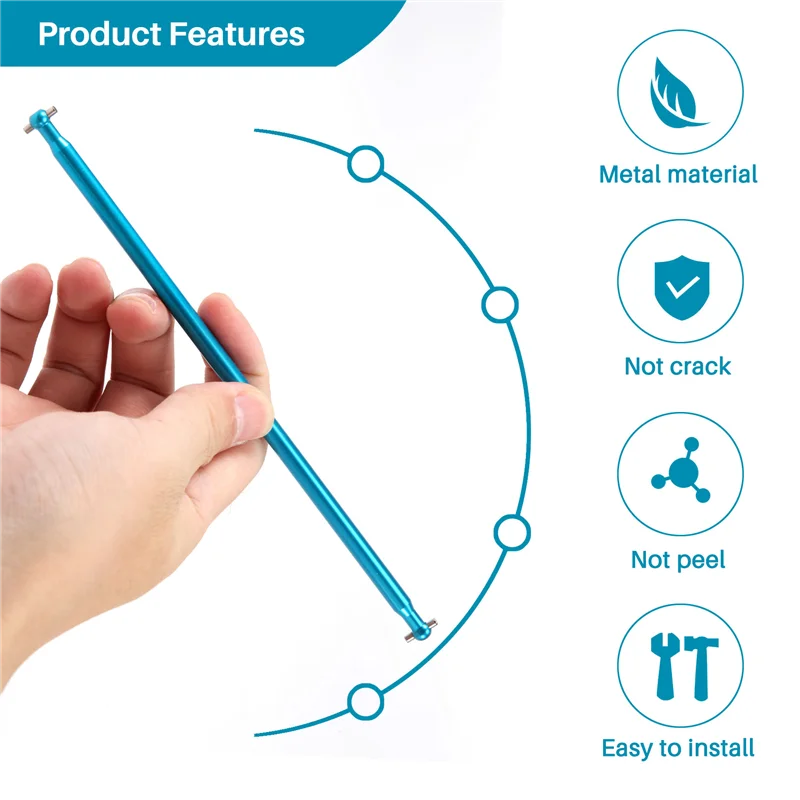 04003 Metal Centre Drive Shaft Dogbone 170mm for HSP 1:10 Upgrade Parts Truck BRONTOSAURUS 94111 94107 94170,Blue image 5