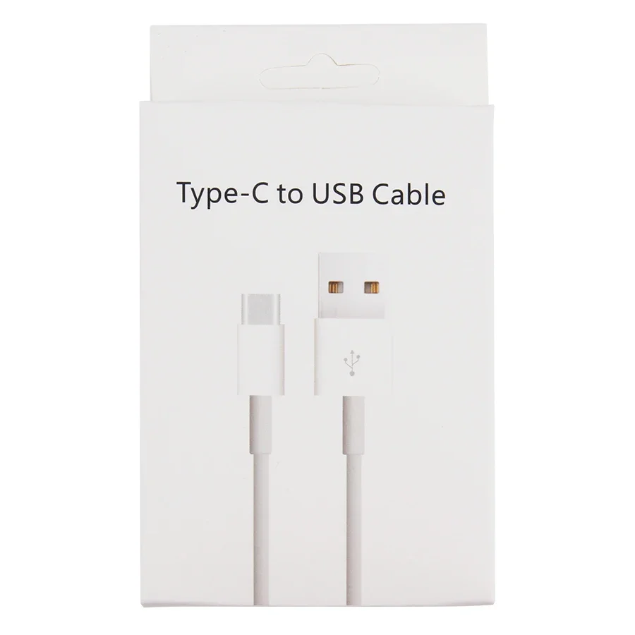 Paper Packaging Box Package for Micro USB Type C 8Pin Fast Charging Data Cable Mobile Phone Charger Wire with Hang Hole