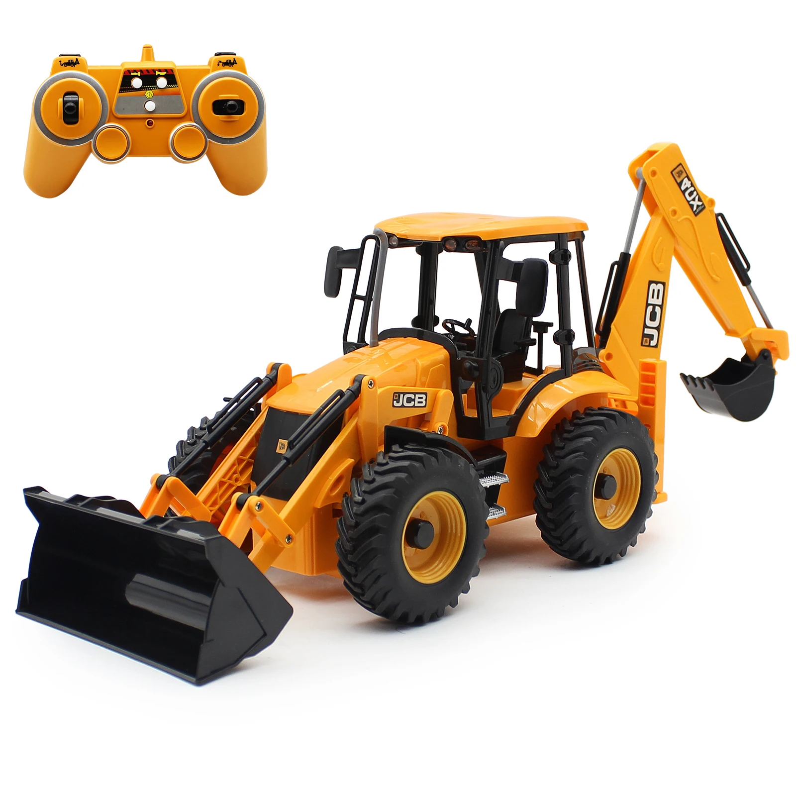 1:20 RC Car Excavator Toys Remote Control Bulldozer Model Alloy and Plastic 2.4Ghz 6 Channel Toy For Boys Adults Christmas Gifts