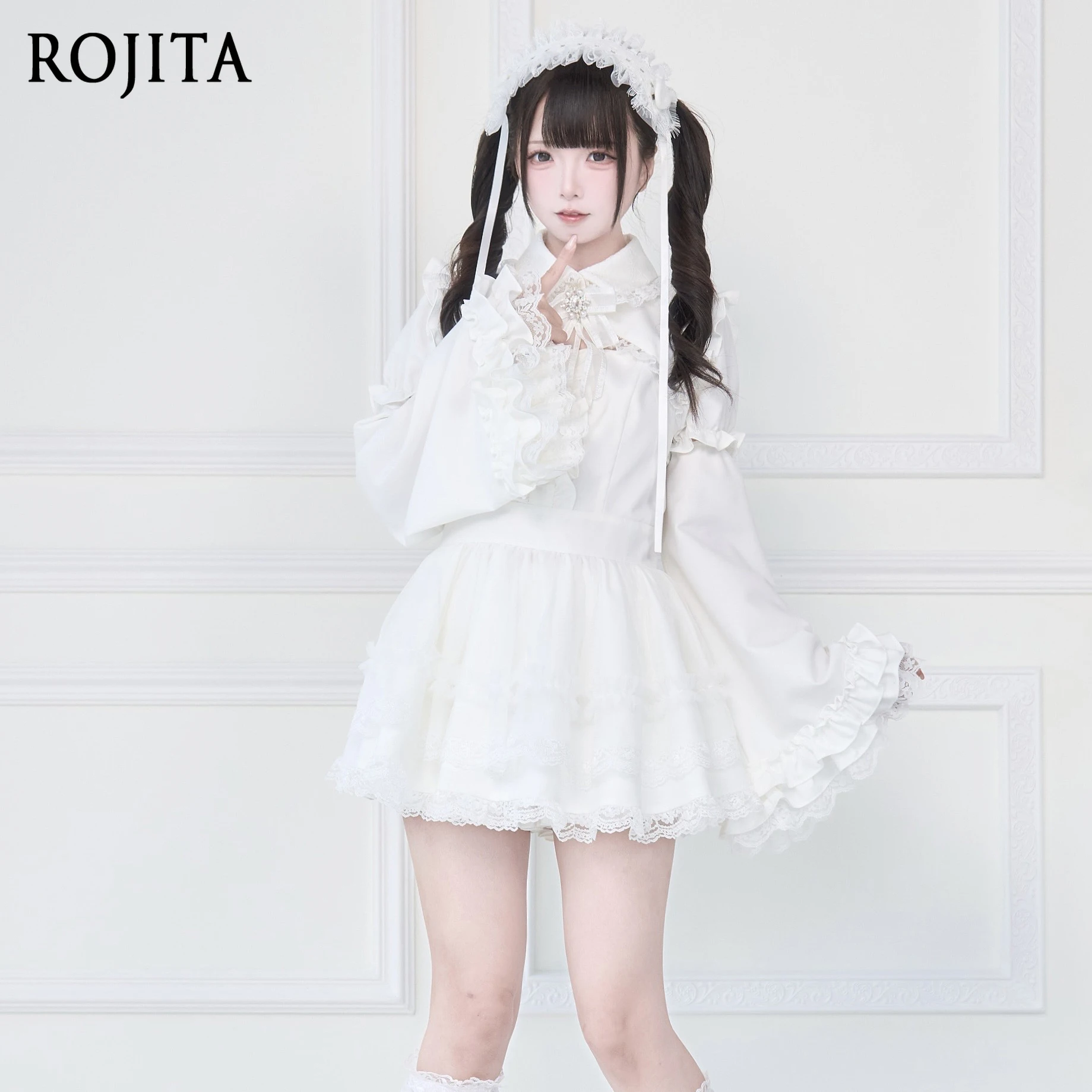 

Detachable Sleeve Dress Original Lace Dress Mass-Produced Gothic Light Lolita Japanese Subculture Black Long Sleeve Dress Women