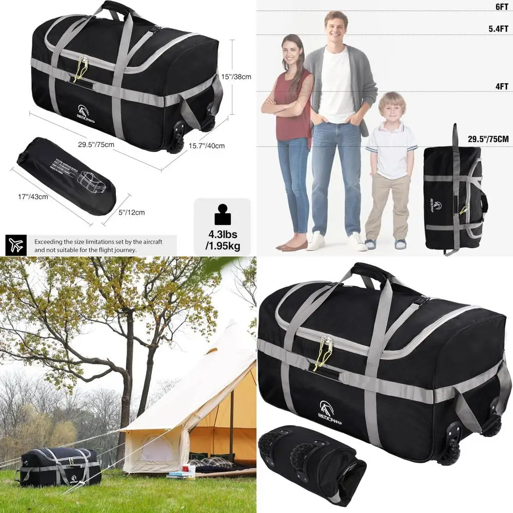 

Большая дорожная сумка на колесах - 85 л/120 л/140 л