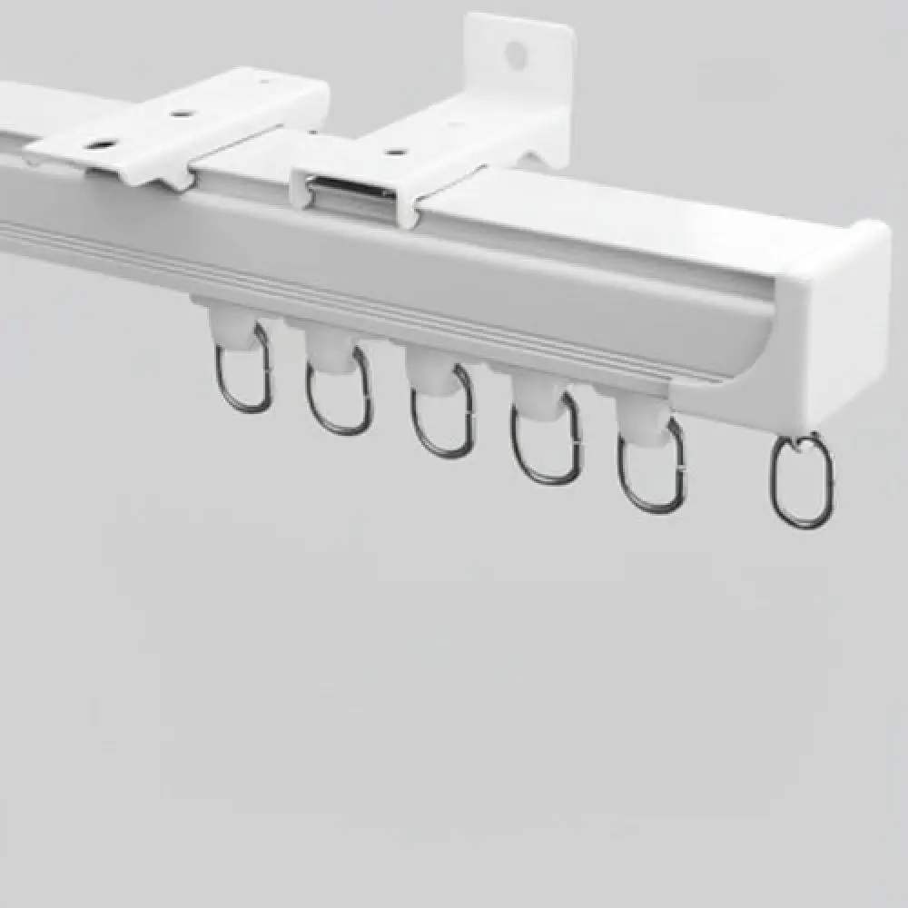 Replacement Curtain Rail Hardware Set Black Metal Track Gliders Brackets Runners Accessory Kit For Window Drapery Systems