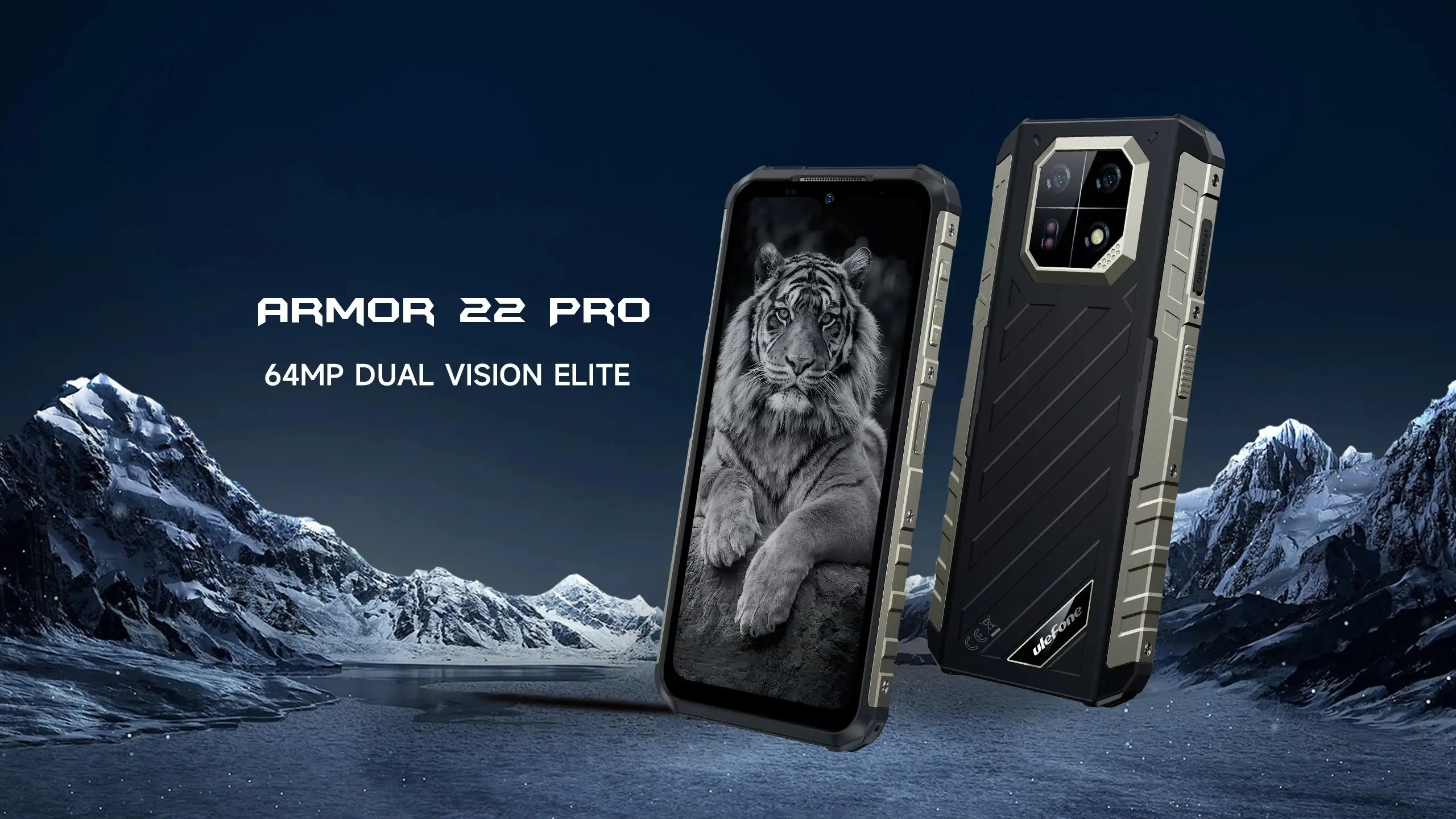 Ulefone Armor 22 pro Rugged Smartphone 6.58'' Android 16 Helio G200 8GB+128GB/256GB 64MP 6600mAh 33W 4G NFC Rugged Phone
