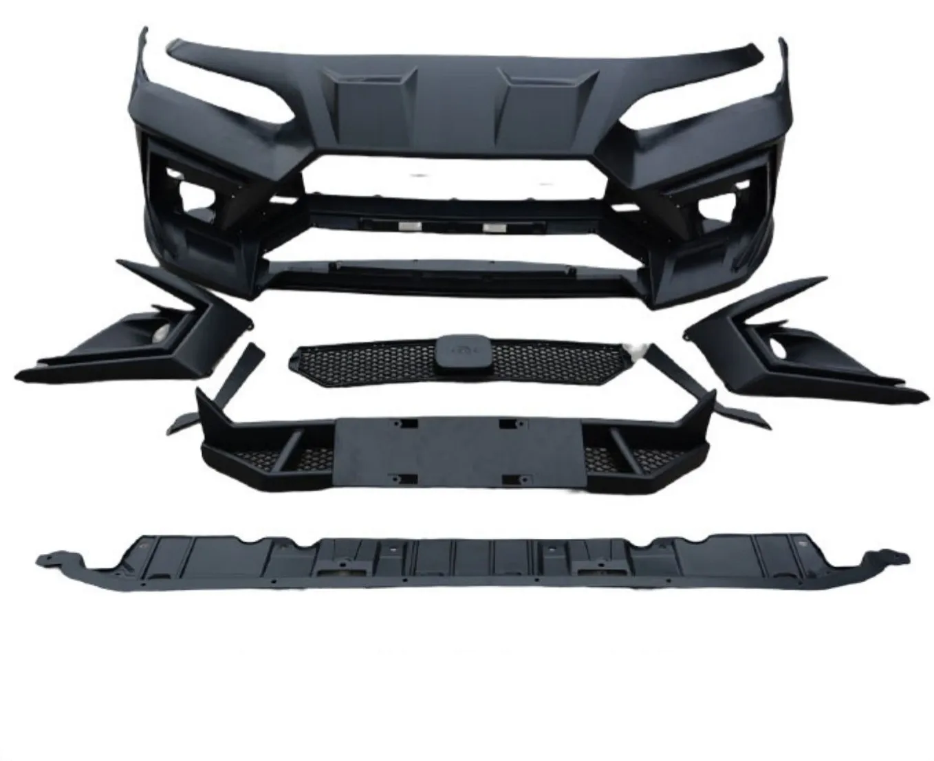 Car Body kit front bumper surrounded radiator grille fog lamp cover frame for Honda civic 11th