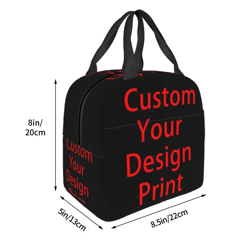 Custom Your Design Lunch Box Women Customized Thermal Cooler Food Insulated Lunch Bag Kids School Children Picnic Tote Bags