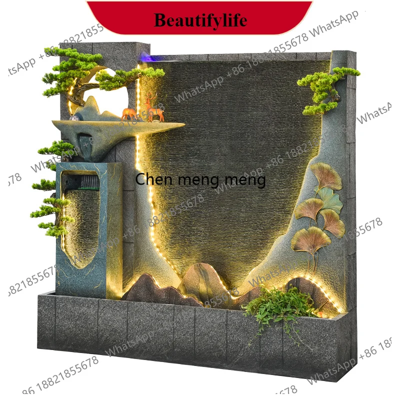 

G153 Rockery flowing water fountain screen floor ornament courtyard water feature decoration circulating water
